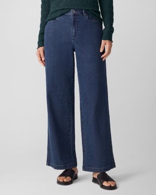 EILEEN FISHER Organic-Cotton & Recycled-Cotton Stretch Wide-Leg