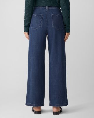 EILEEN FISHER Organic-Cotton & Recycled-Cotton Stretch Wide-Leg