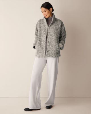 EILEEN FISHER Curly Alpaca Short Coat | Garnet Hill