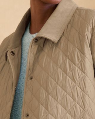 EILEEN FISHER Classic-Collar Quilted Jacket | Garnet Hill