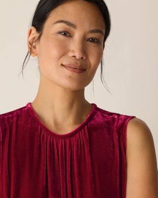EILEEN FISHER Velvet Column Dress | Garnet Hill