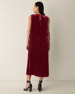 EILEEN FISHER Velvet Column Dress | Garnet Hill
