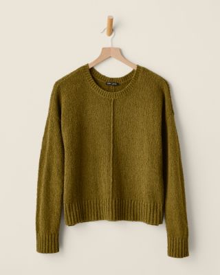 EILEEN FISHER Organic-Cotton Fluff Crewneck Sweater | Garnet Hill