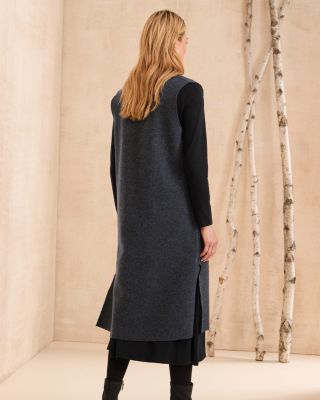 EILEEN FISHER Boiled Wool Long Vest | Garnet Hill