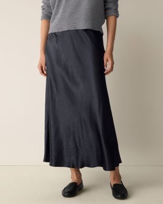 EILEEN FISHER Textured Satin Skirt | Garnet Hill