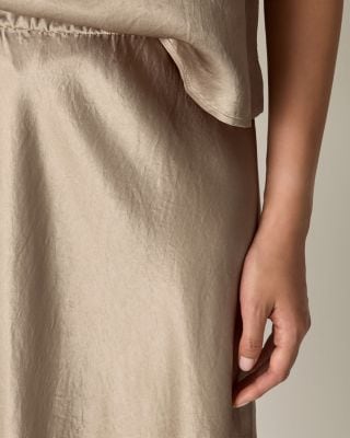 EILEEN FISHER Textured Satin Skirt | Garnet Hill