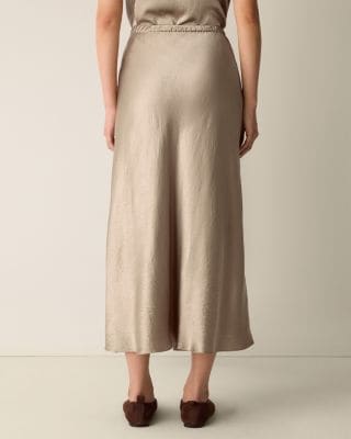 EILEEN FISHER Textured Satin Skirt | Garnet Hill