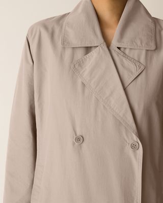 EILEEN FISHER Organic-Cotton & Recycled-Nylon Short Swing Trench