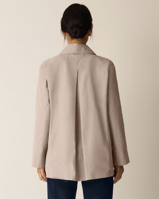 EILEEN FISHER Organic-Cotton & Recycled-Nylon Short Swing Trench