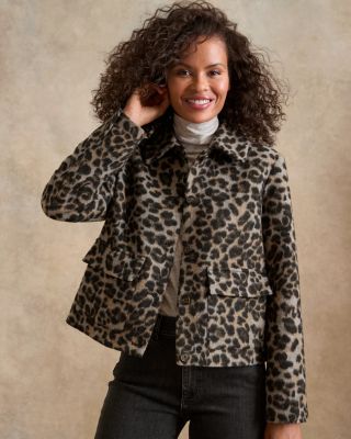 Bernardo Leopard-Print Jacket | Garnet Hill