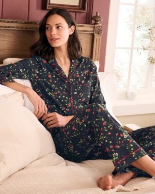 Wildwood Knit Long-Sleeve Sleep Shirt | Garnet Hill