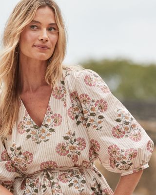 cotton maxi dress with sleeves AD 3175 main image 0