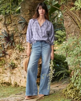 Oliver Logan Andrews Wide-Leg Jeans | Garnet Hill