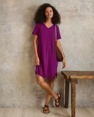 (新品・未使用)House on the Hill 2024ss Tシャツ 80 EILEEN FISHER Slubby Organic-Cotton T-Shirt Dress | Garnet Hill