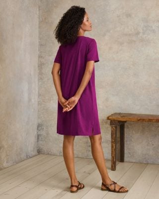 organic t shirt dress EILEEN FISHER Slubby Organic Cotton T Shirt Dress - M(10-12)