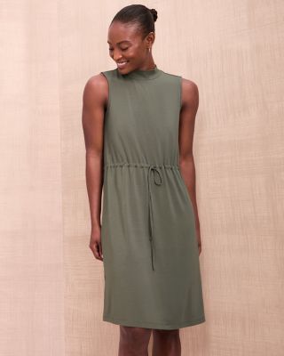 EILEEN FISHER Stretch-Jersey Mock-Neck Tank Dress | Garnet Hill