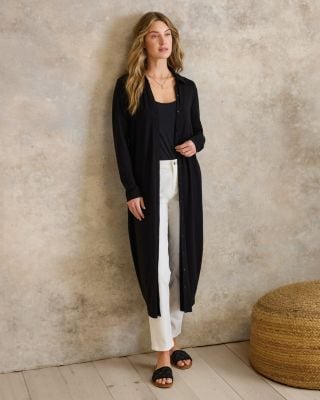 EILEEN FISHER Stretch-Jersey Midi Shirtdress | Garnet Hill