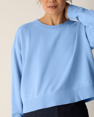 EILEEN FISHER Garment-Dyed Terry Sweatshirt | Garnet Hill