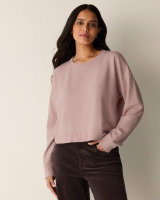 EILEEN FISHER Garment-Dyed Terry Sweatshirt | Garnet Hill