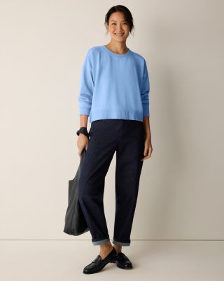 EILEEN FISHER Garment-Dyed Terry Sweatshirt | Garnet Hill