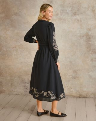 Renée Organic-Cotton Embroidered Dress | Garnet Hill
