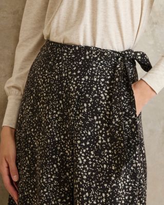 Veda Lightweight Twill Wrap Skirt | Garnet Hill