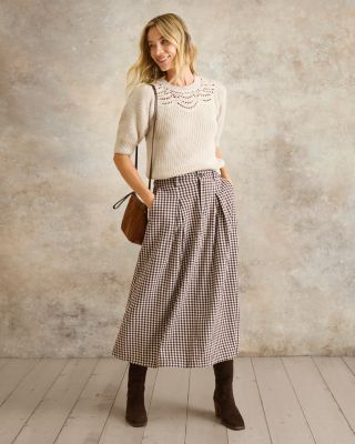 Romy Crochet-Detail Sweater | Garnet Hill