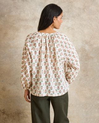 Cleo Oversized Cotton Voile Blouse | Garnet Hill