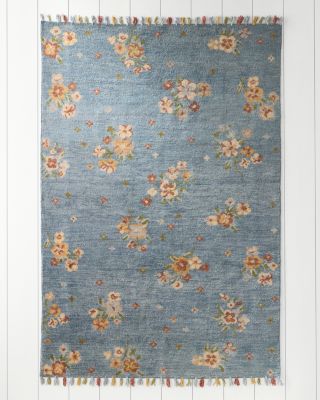 Calliope Floral Hand-Knotted Wool Rug | Garnet Hill