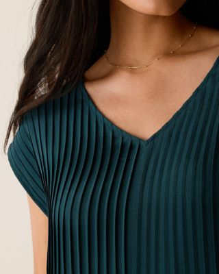 EILEEN FISHER Silk Crêpe Pintuck Dress | Garnet Hill