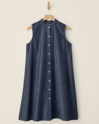 EILEEN FISHER Lightweight Organic-Cotton Denim Tunic | Garnet Hill