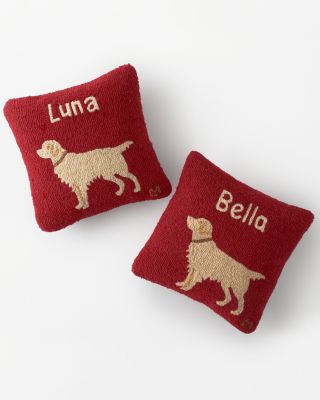 Hand Hooked Personalized Holiday Pillows