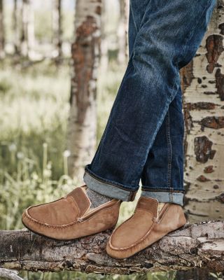 NEW QUODDY men\'s slip-on shoe in beige Faherty x Quoddy Canoe Shoe - Khaki Suede | Faherty Brand main image 4