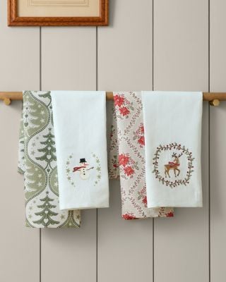 House on the Hill Small Towel 2枚セット Holiday Tea Towels – Set of 2 | Garnet Hill
