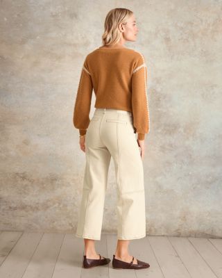 Oliver Logan Lawson Cropped Wide-Leg Jeans | Garnet Hill