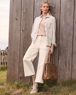 Oliver Logan Lawson Cropped Wide-Leg Jeans | Garnet Hill