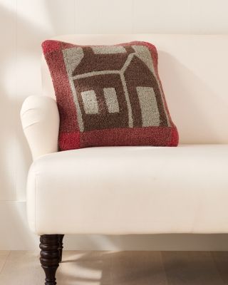 Garnet Hill x Pendleton White Mountains Hooked Wool Pillow