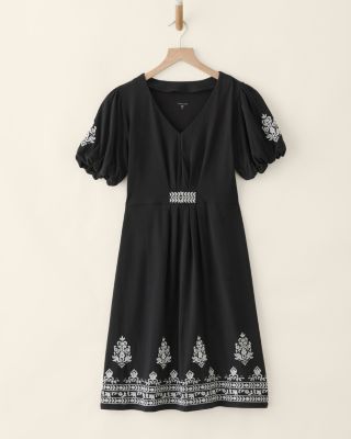 Orion Embroidered Knit Dress | Garnet Hill