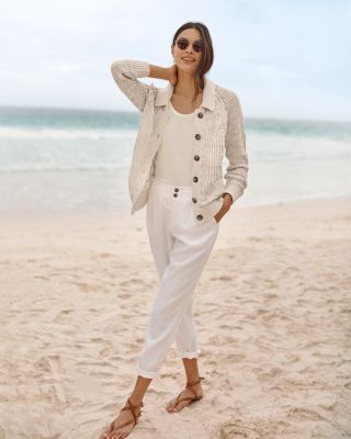 Straight-Leg Linen Trousers