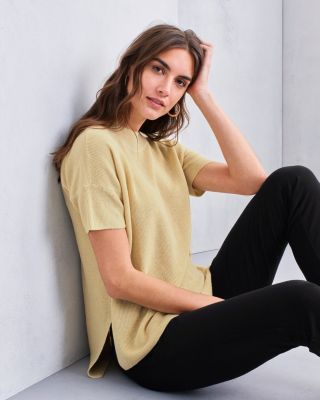 eileen fisher short sleeve sweater