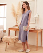 Oasis Knit Cap-Sleeve Gown