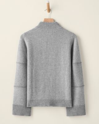 Cashmere Quarter-Zip Textured Sweater | Garnet Hill