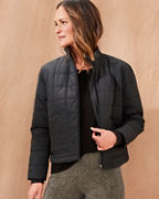 Cropped Boxy Quilted Coat