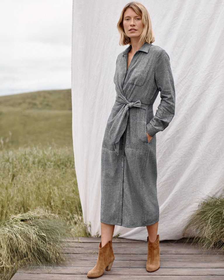Eva Organic-Cotton Flannel Dress | Garnet Hill Eva Organic-Cotton Flannel Dress | Garnet Hill