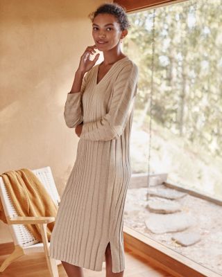 long cotton sweater dress Octave Silk & Maxi dress Self-Portrait Yellow Formal Vest Ribbed sweater and hem give it Size:10.5 US - 43.5 EU