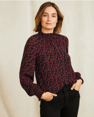 Fleur Crêpe Blouse | Garnet Hill