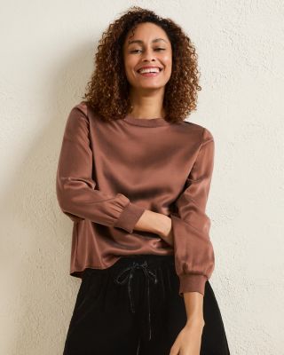 Easy Silk Sweatshirt | Garnet Hill