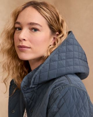 Womens quilted outlet raincoat