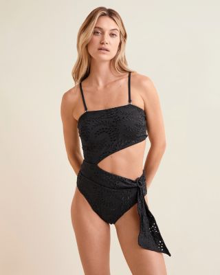 Swimwear - Seafolly Lapalma Lace Up Bandeau One Piece