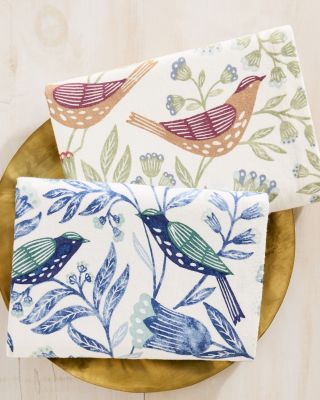 Signature Bird Flannel Sheet Set | Garnet Hill